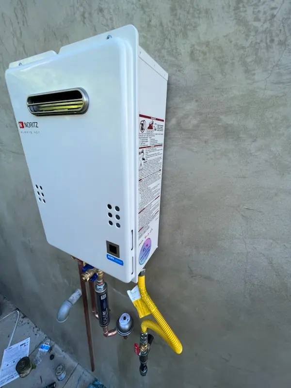 Tankless water heater installation for Devenscrest homes